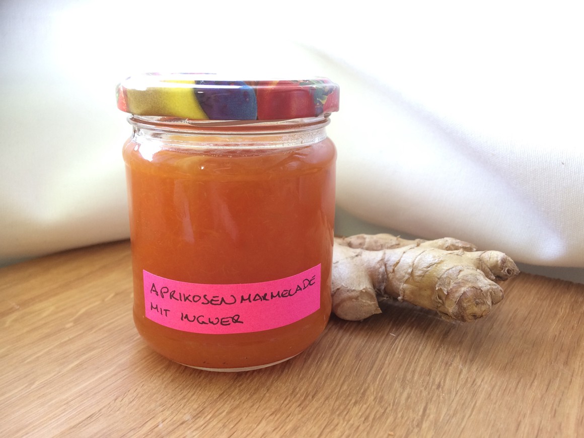 Aprikosenmarmelade mit Ingwer - Rezept