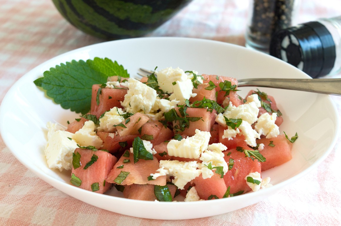 Wassermelonensalat mit Minze