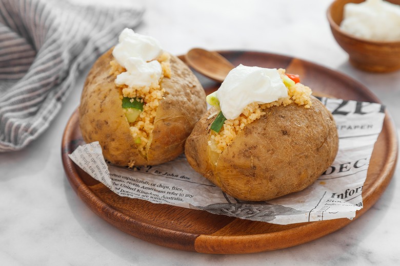 Ofenkartoffel mit Couscous-Füllung
