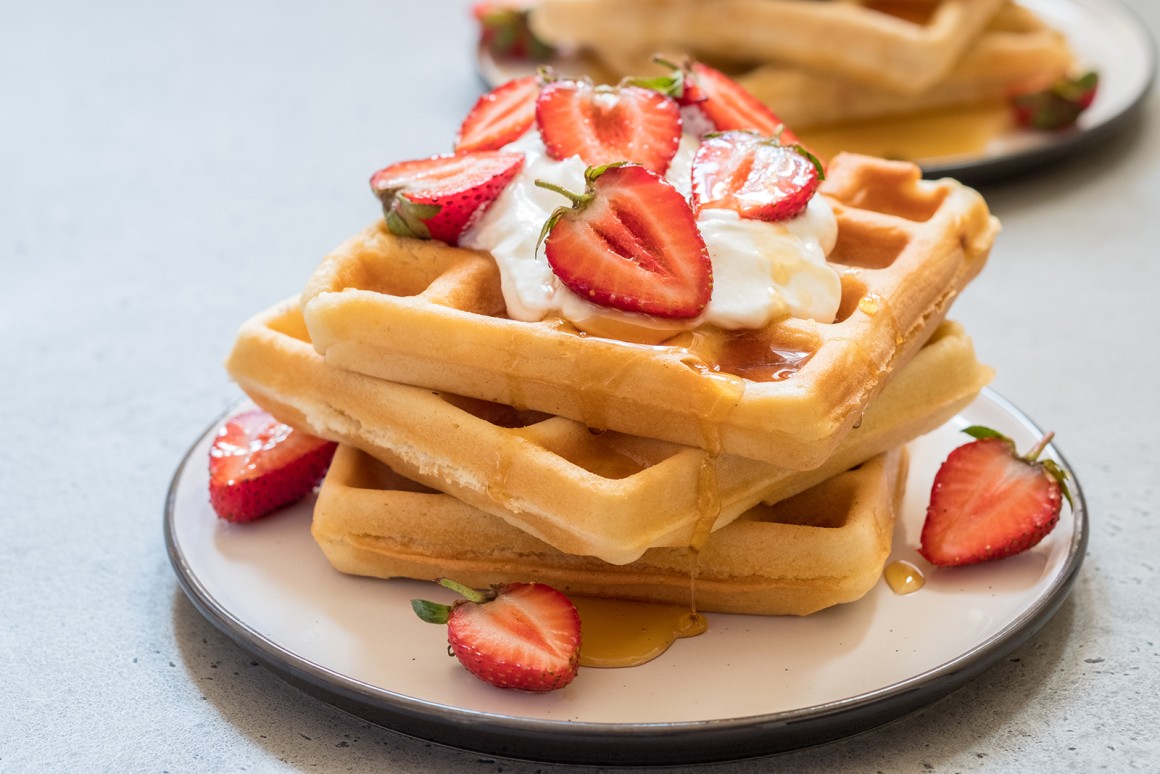 Dinkelwaffeln mit Joghurt