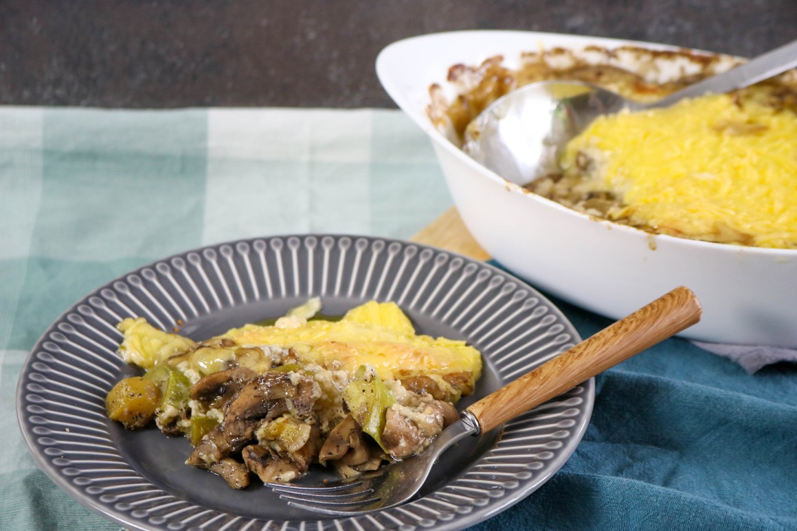 Zucchini-Champignon-Auflauf