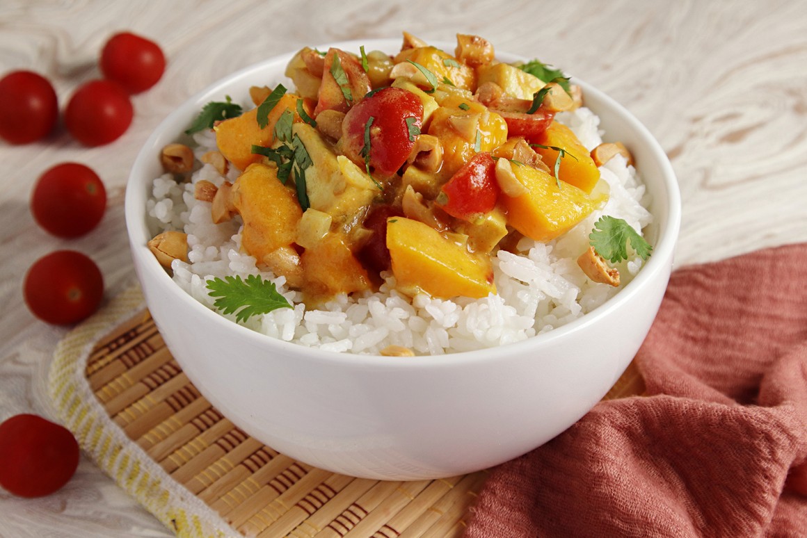 Veganes Thai-Erdnuss-Tofu-Curry - Rezept