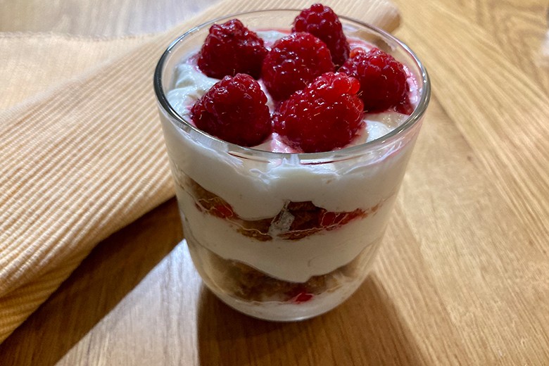 Himbeer-Quark Dessert