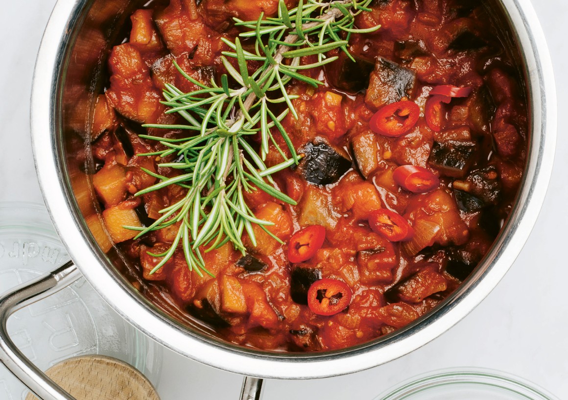 Sommersugo mit Auberginen und Honig