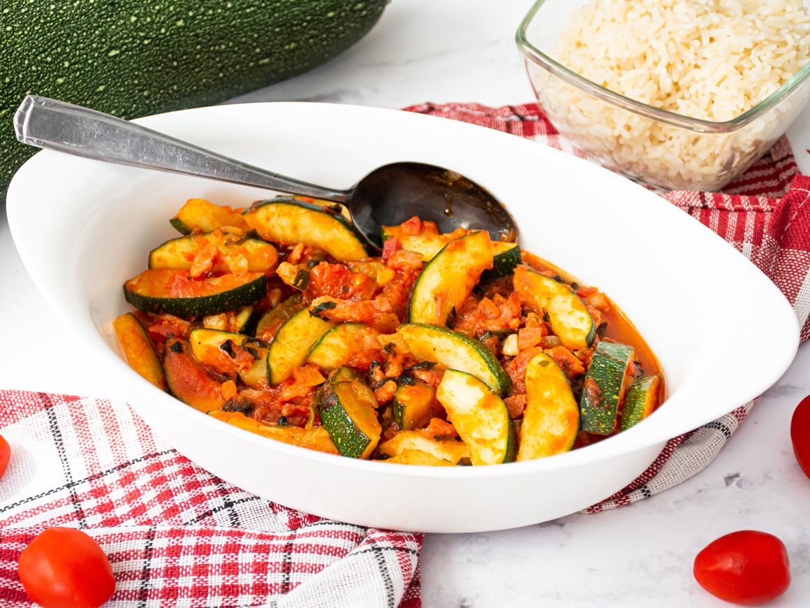 Zucchinigemüse mt Speck