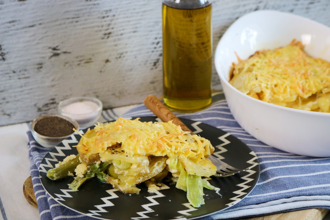 Feines Lauchgratin
