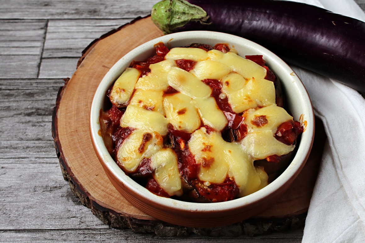 Überbackene Aubergine - Rezept