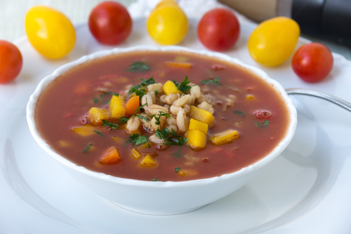 Tomatensuppe mit Graupen