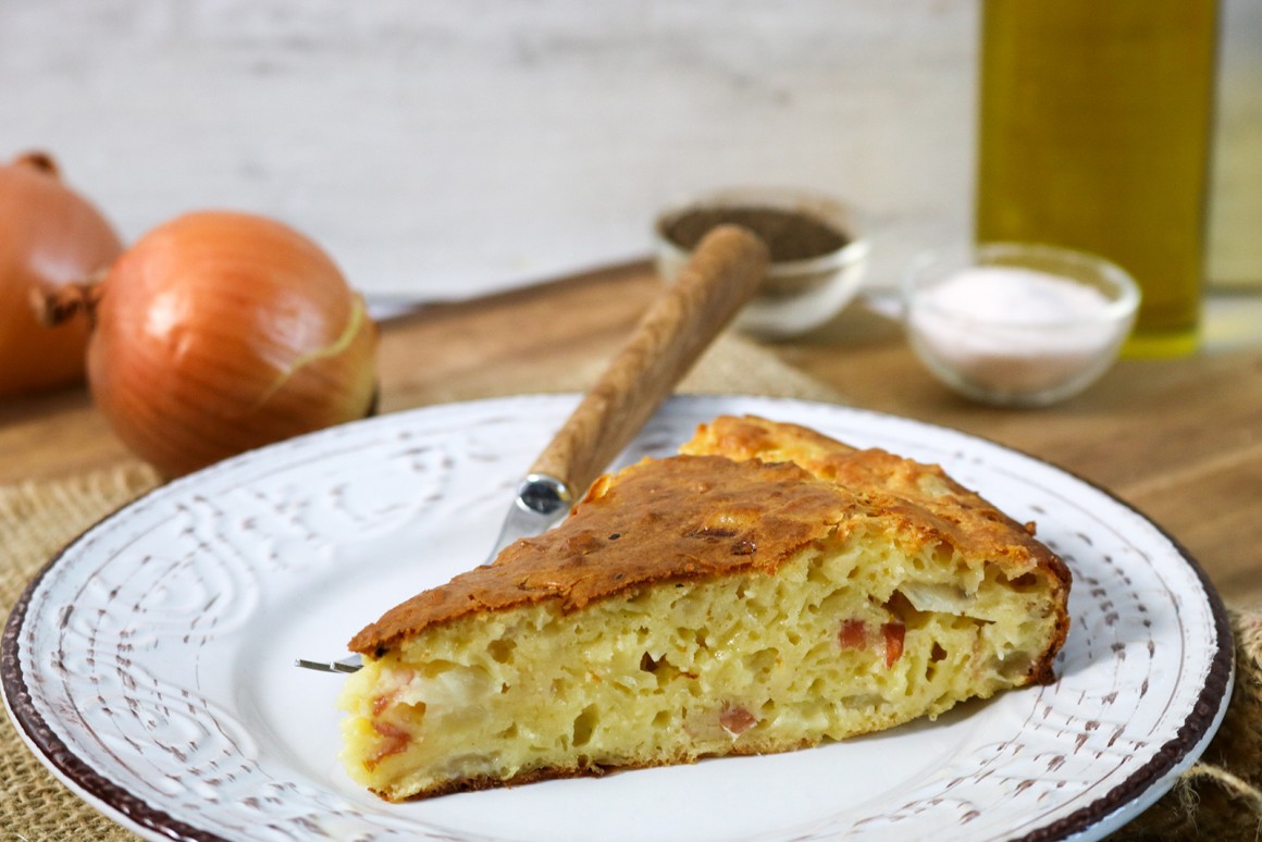 Zwiebelkuchen ohne Boden