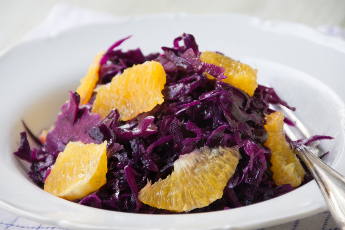Rotkohlsalat mit Orange
