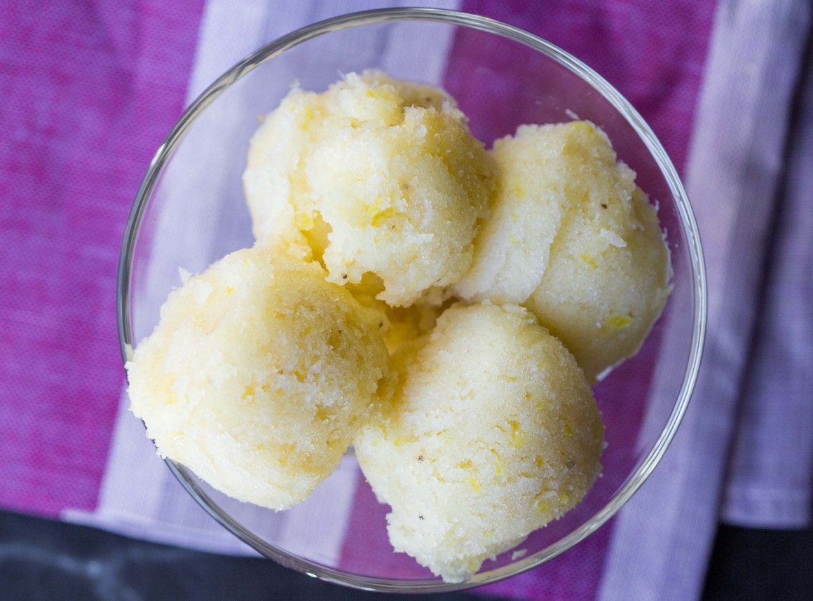 Zitronensorbet