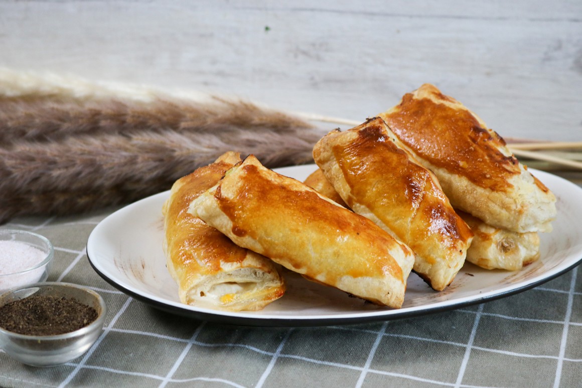 Blätterteigtaschen mit Lachs - Rezept