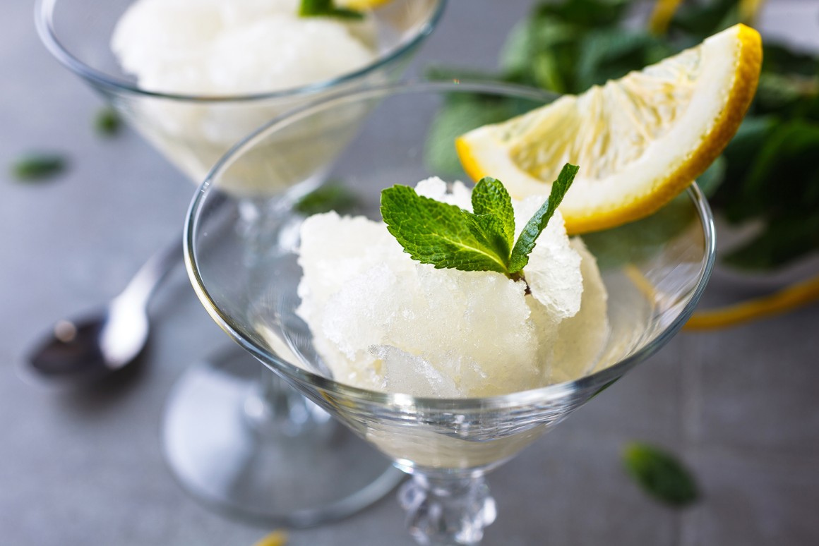 Zitronensorbet