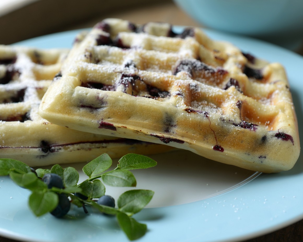 Blaubeerwaffeln