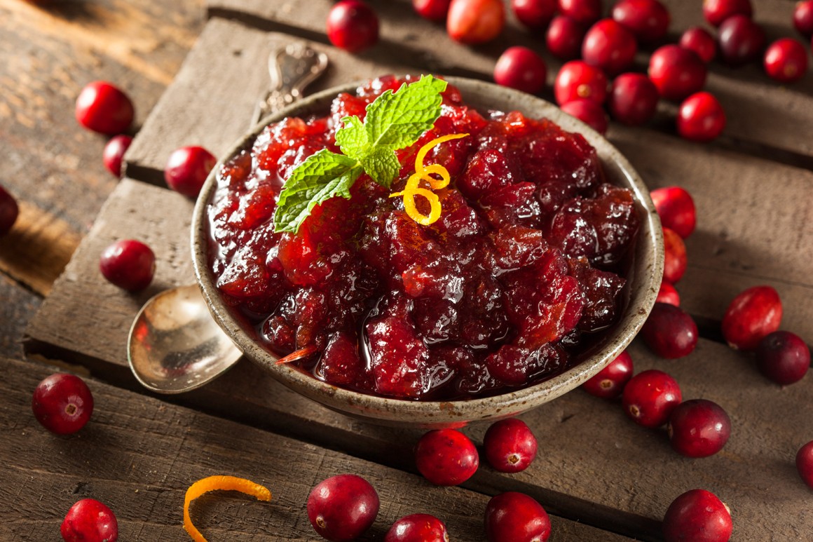 Selbstgemachte Preiselbeermarmelade