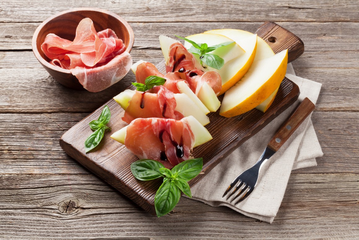 Melone mit Parmaschinken - Rezept