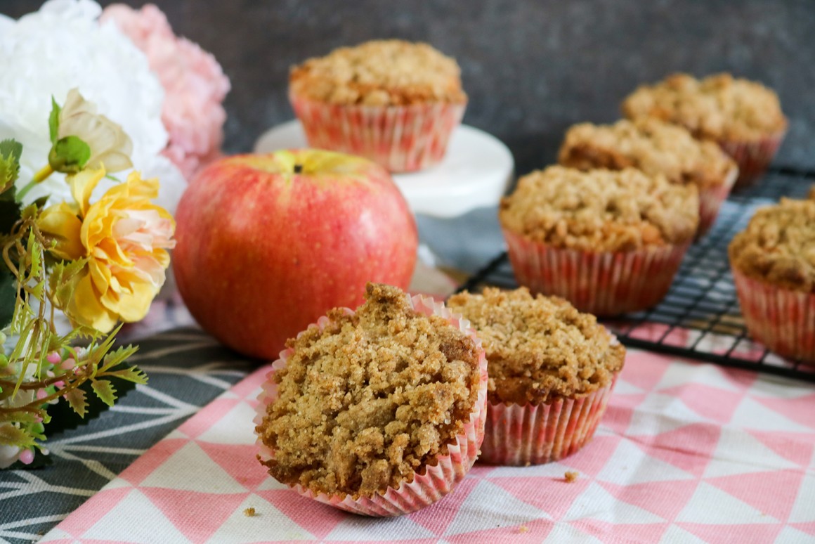 Apfelmuffins mit Zimtkruste - Rezept