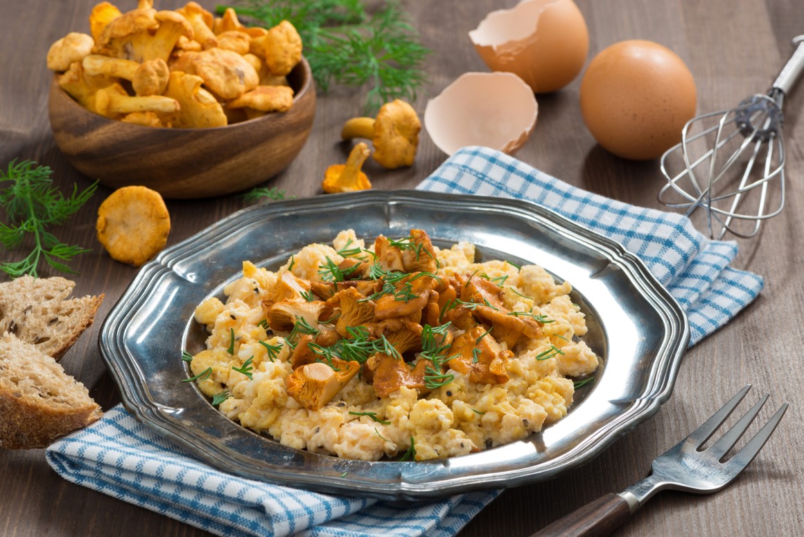 Pfifferlinge mit Rührei