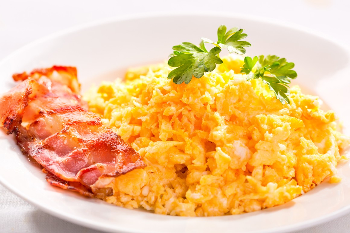 Rührei mit Speck