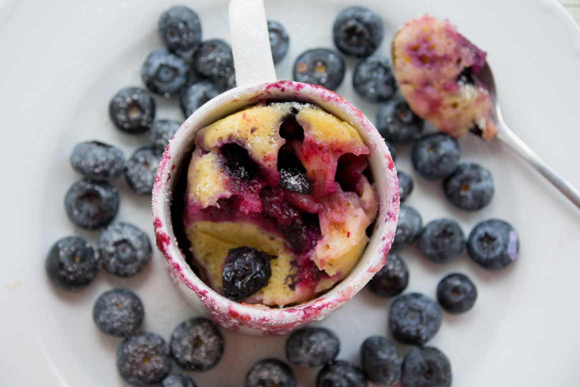 Heidelbeerkuchen aus der Tasse