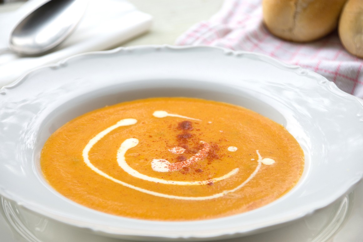 Karottensuppe mit Quark