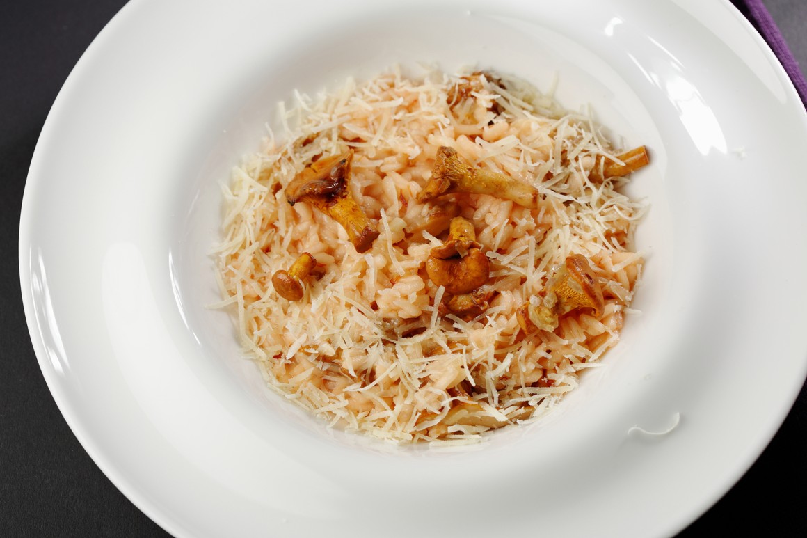 Pfifferling-Risotto mit Parmesan