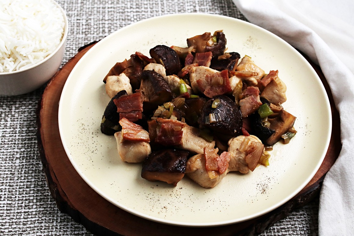 Hähnchengeschnetzeltes mit Shiitake-Pilzen - Rezept