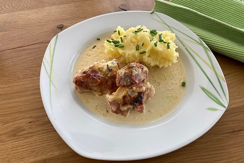 Schweinefilet in Gorgonzola-Creme