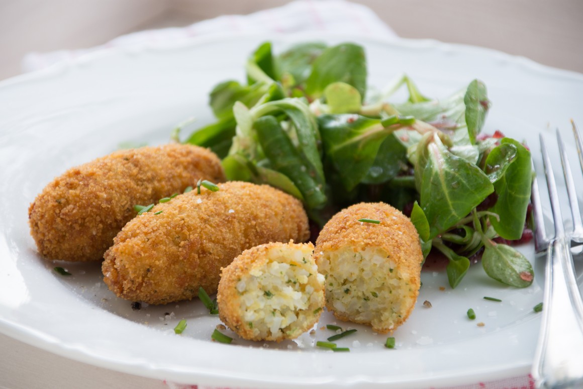 Reiskroketten mit Käse