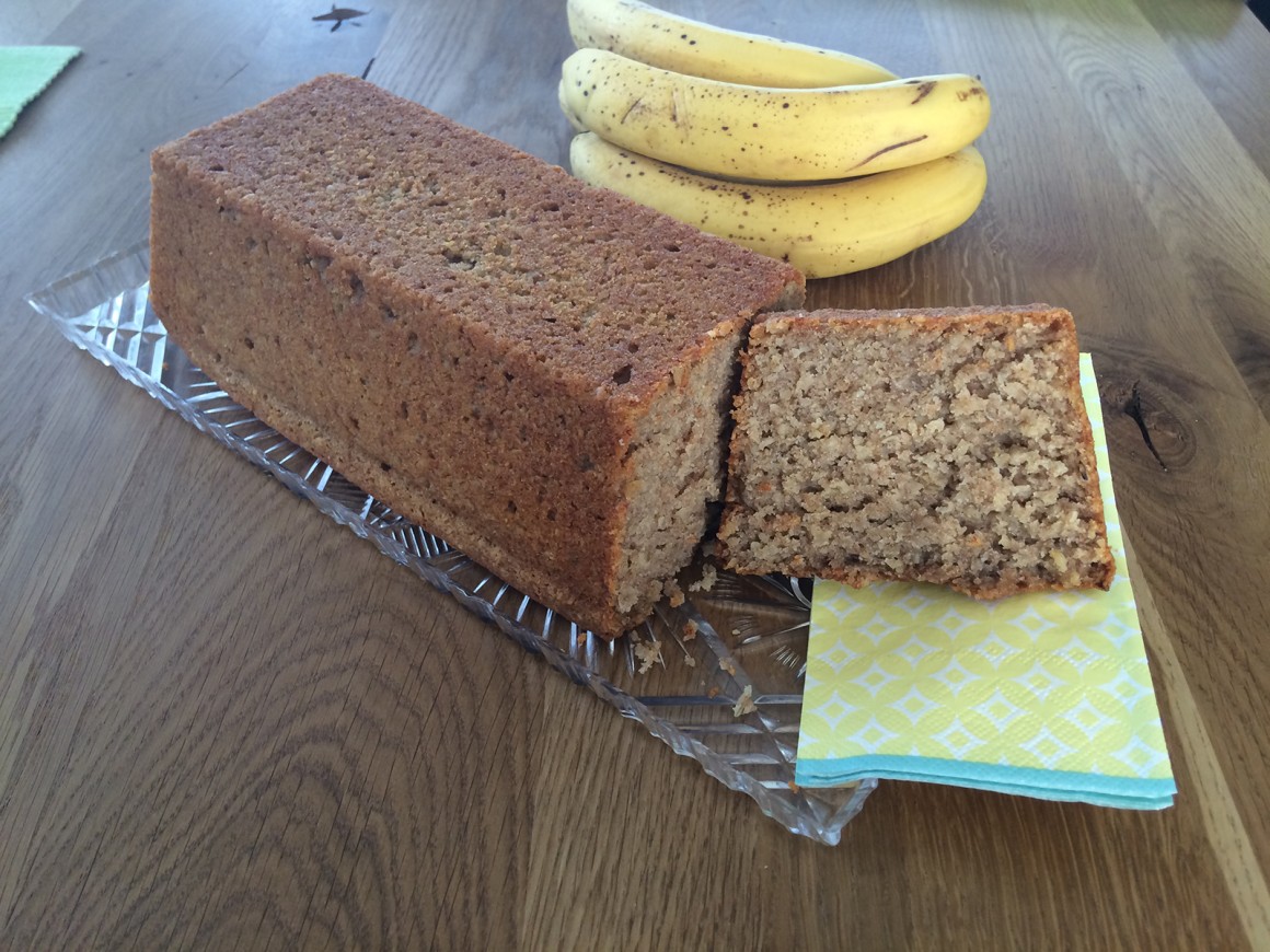 Haferflockenkuchen mit Bananen
