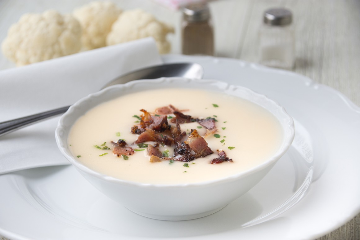 Blumenkohlsuppe mit Speck