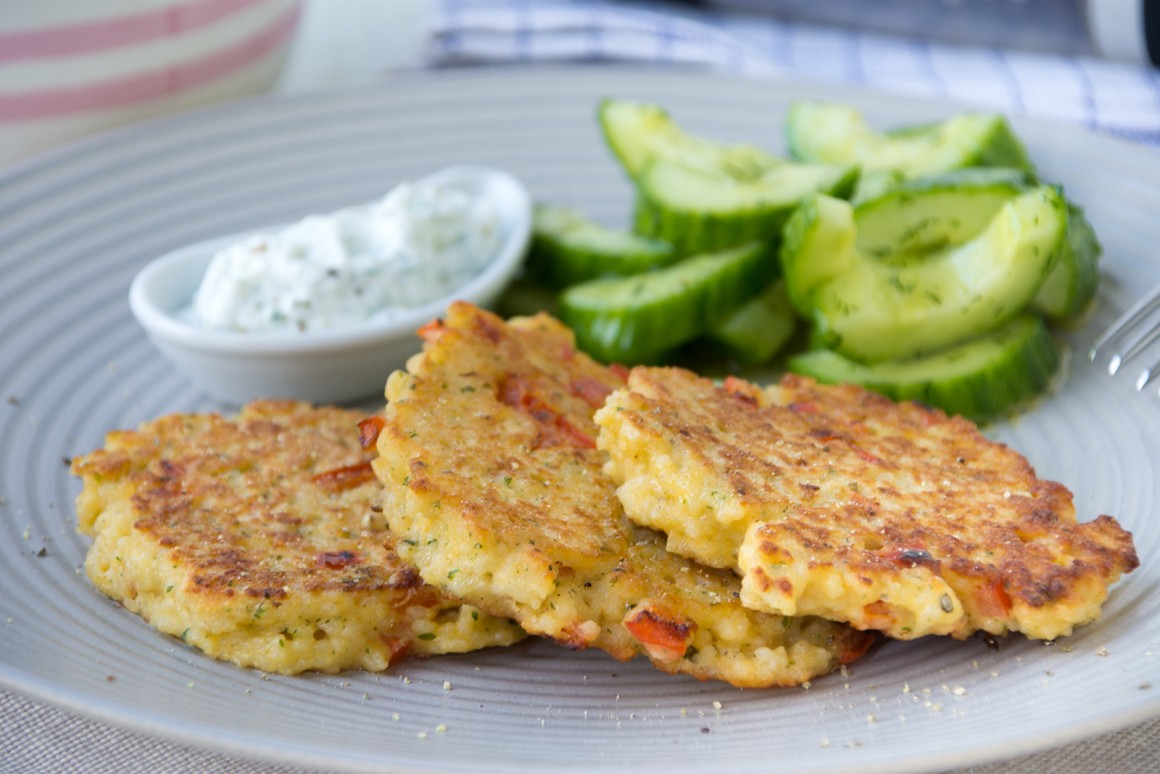 Hirselaibchen mit Gemüse