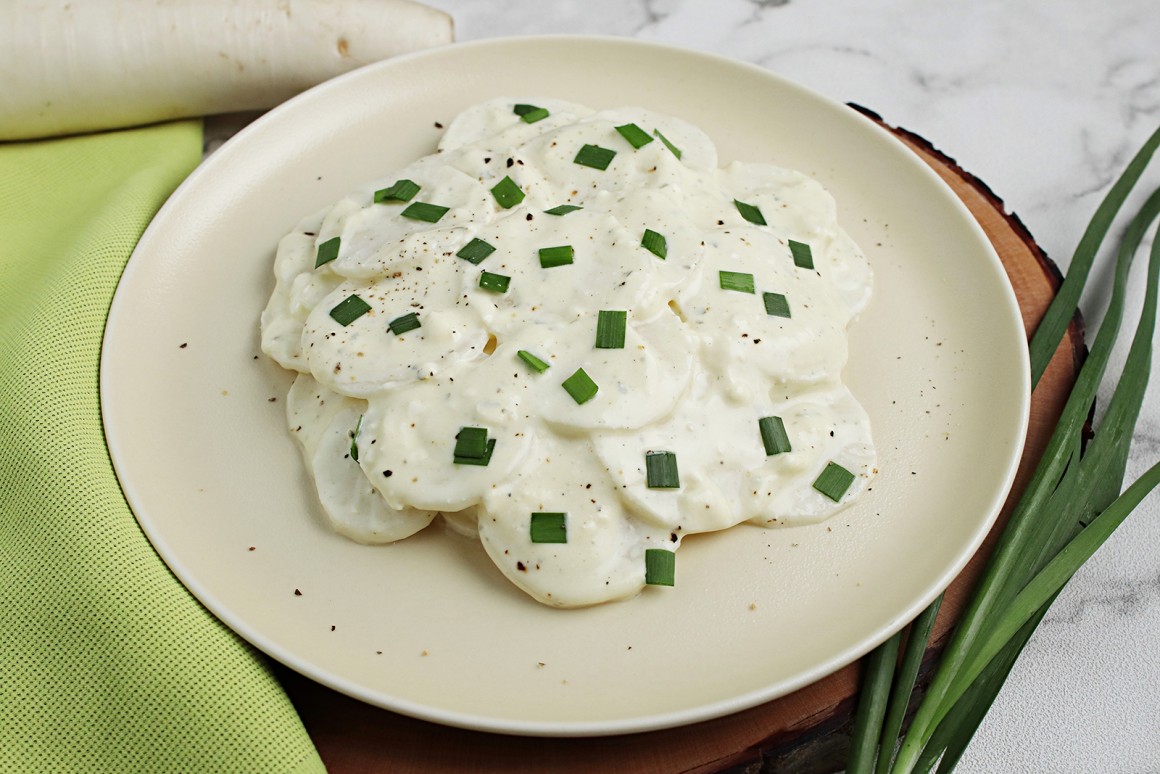 Rettichsalat mit Milch