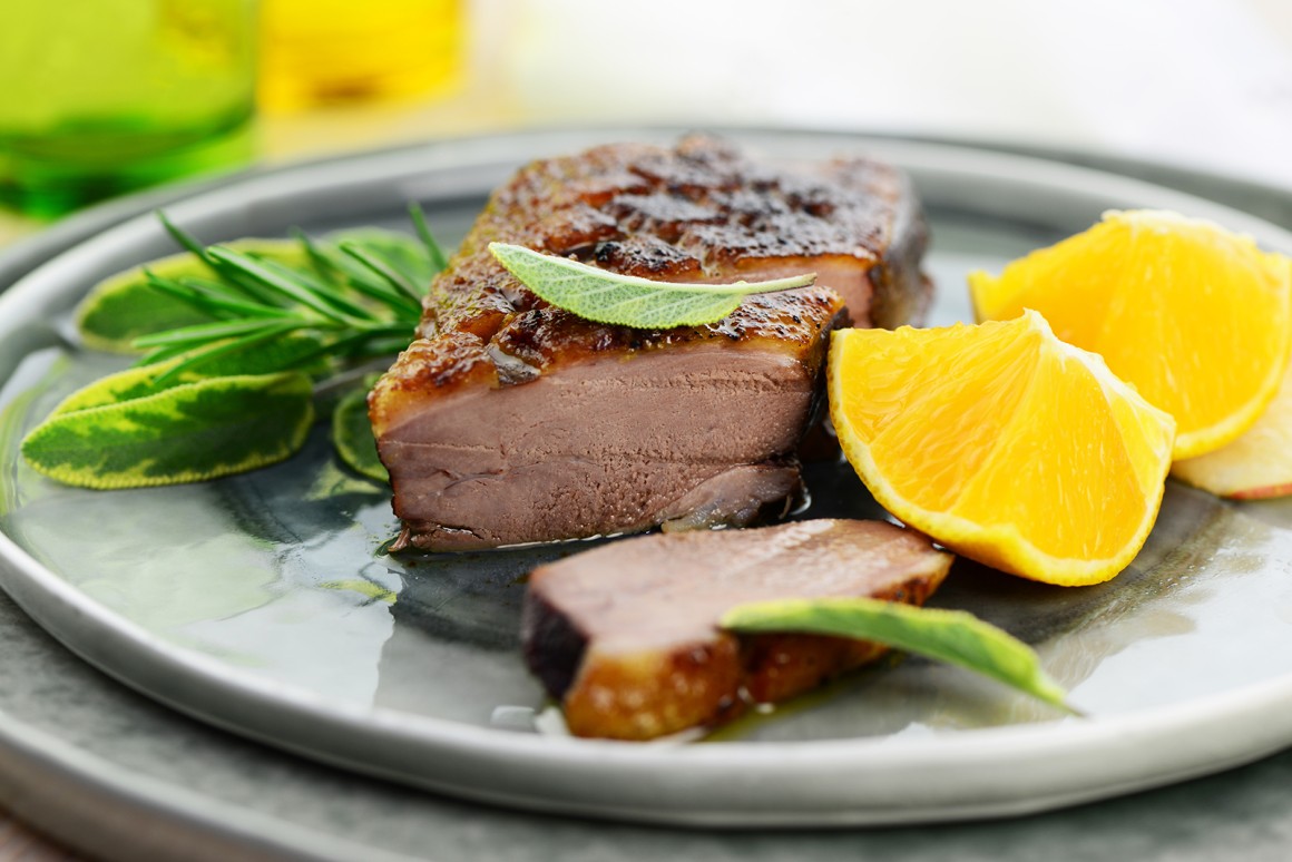 Gebratene Entenbrust mit Salbei und Orangen - Rezept