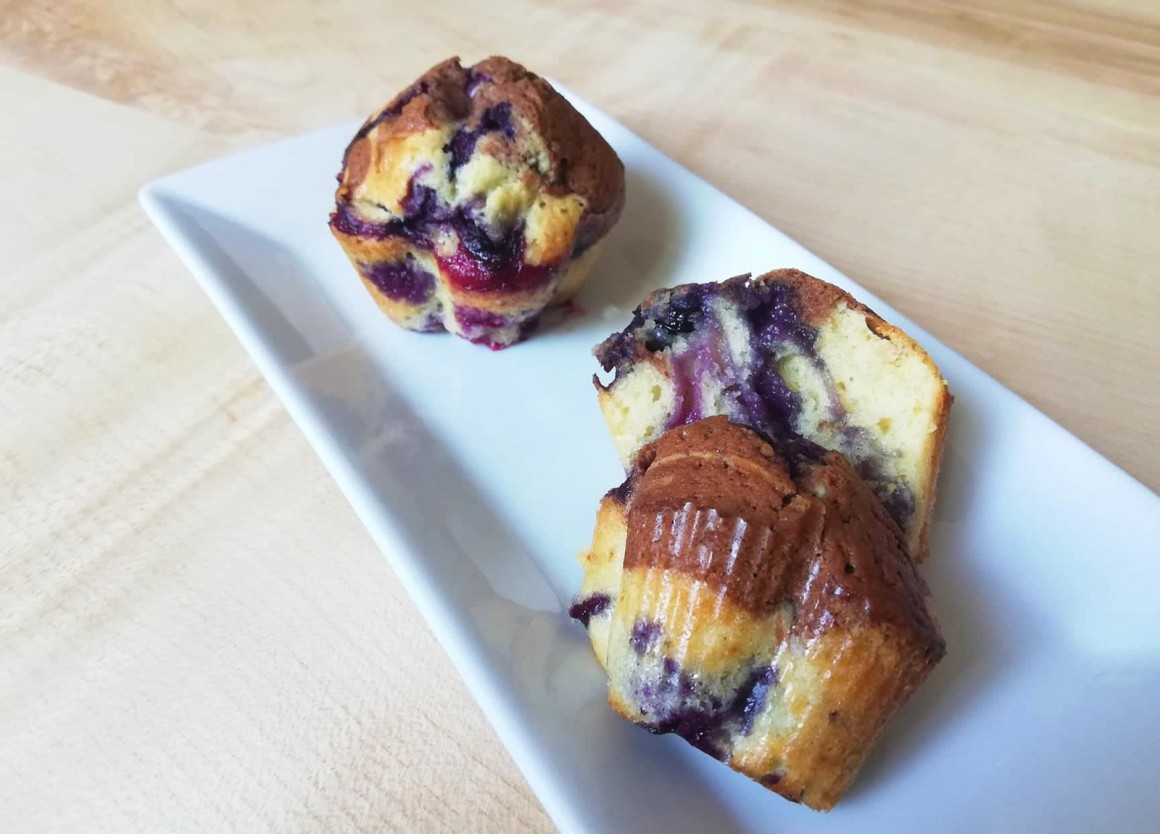 Marmormuffins mit Blaubeeren