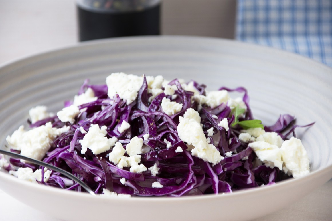 Rotkohlsalat mit Feta