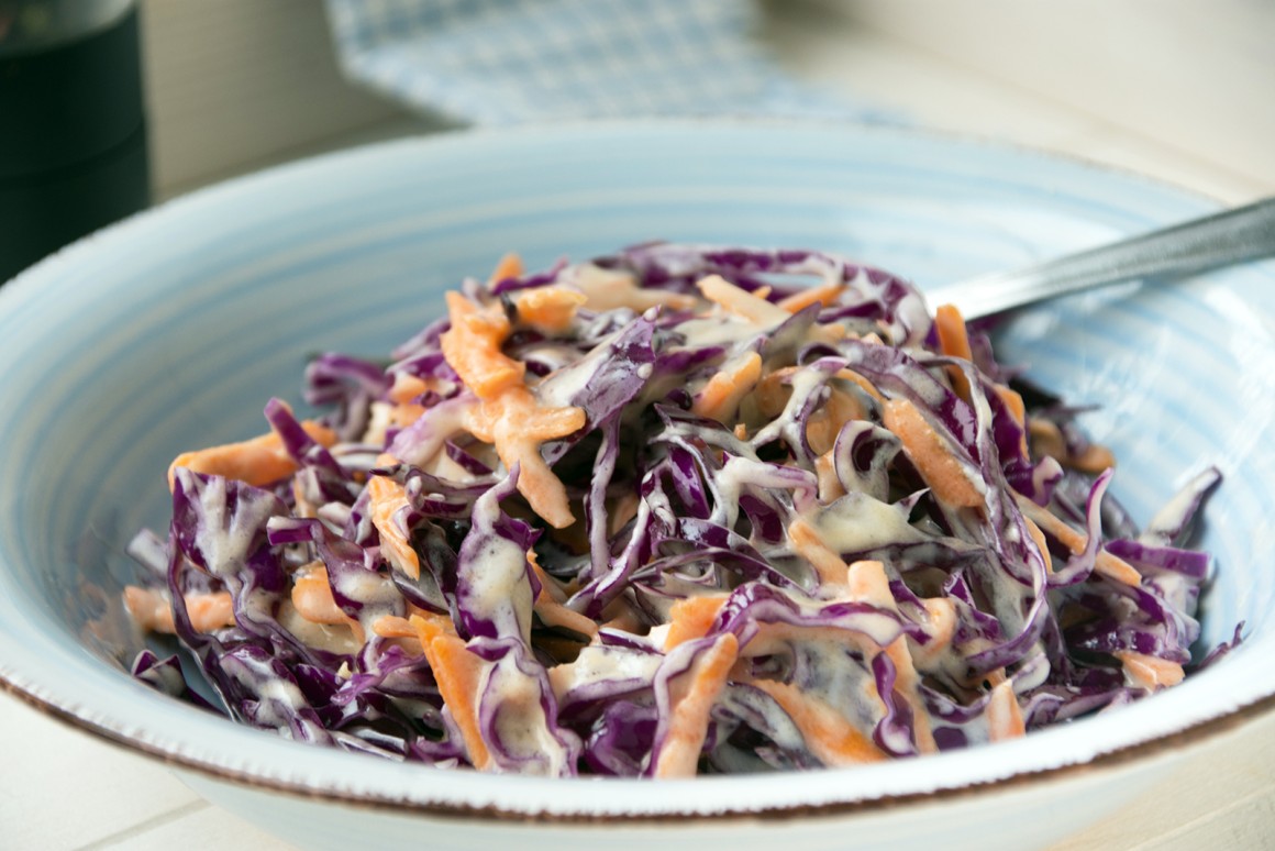 Rotkohlsalat mit Sahne