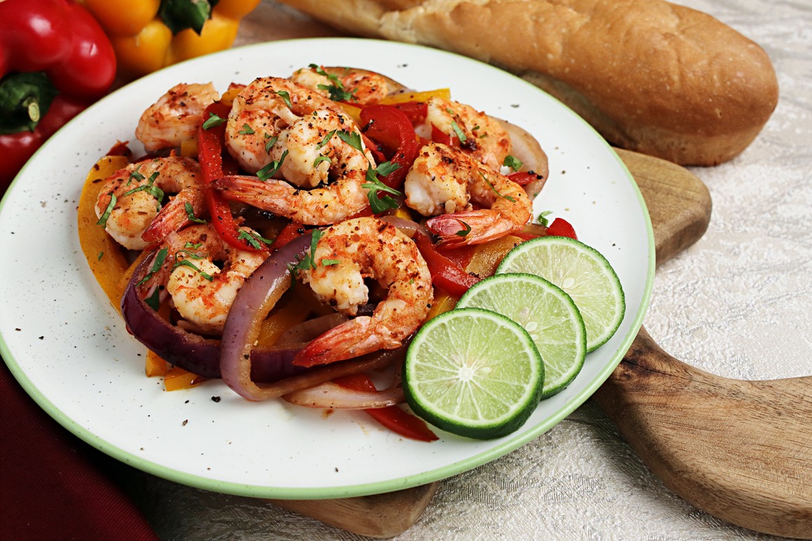 Shrimp Fajitas vom Blech