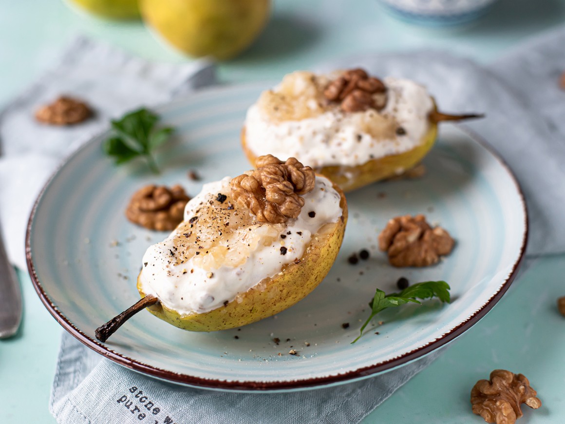 Birnen mit Gorgonzolacreme - Rezept