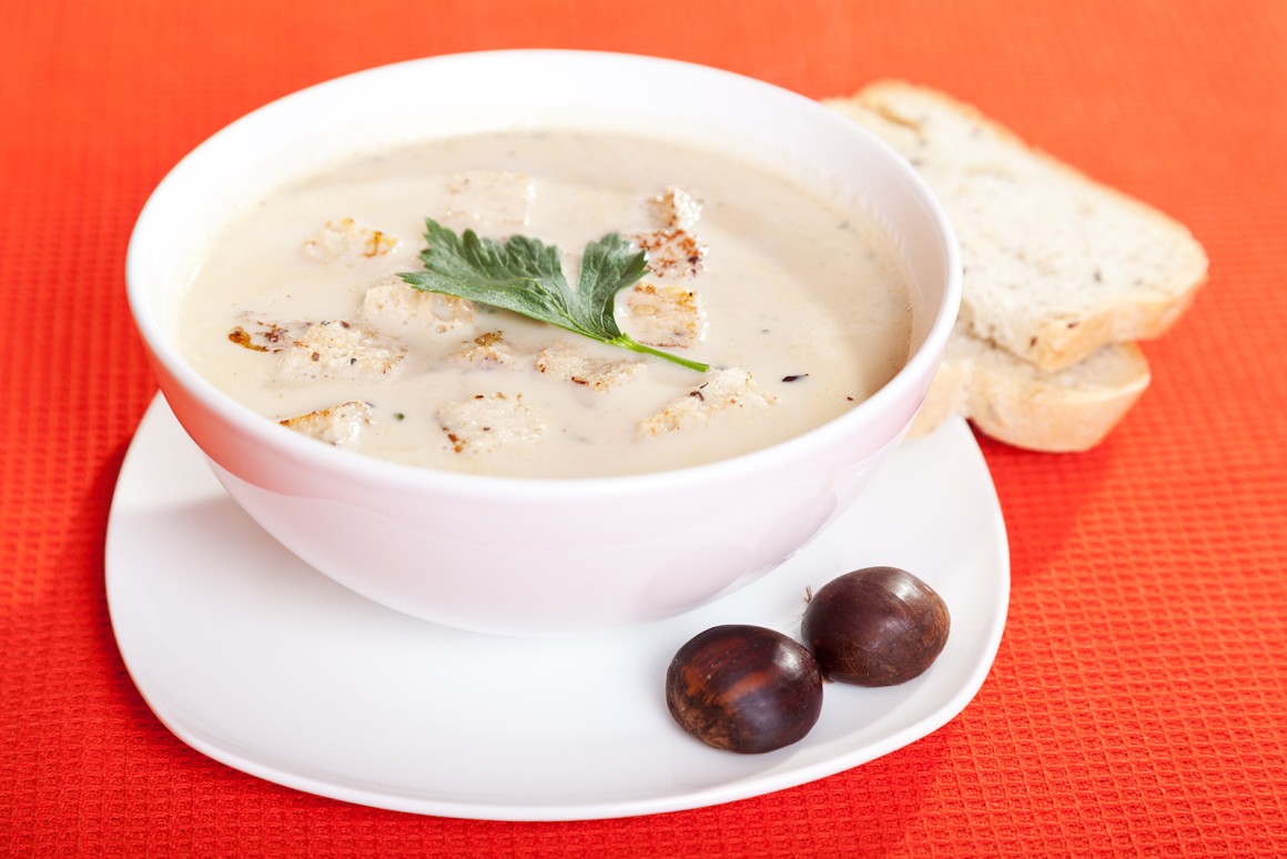 Vegetarische Maronensuppe