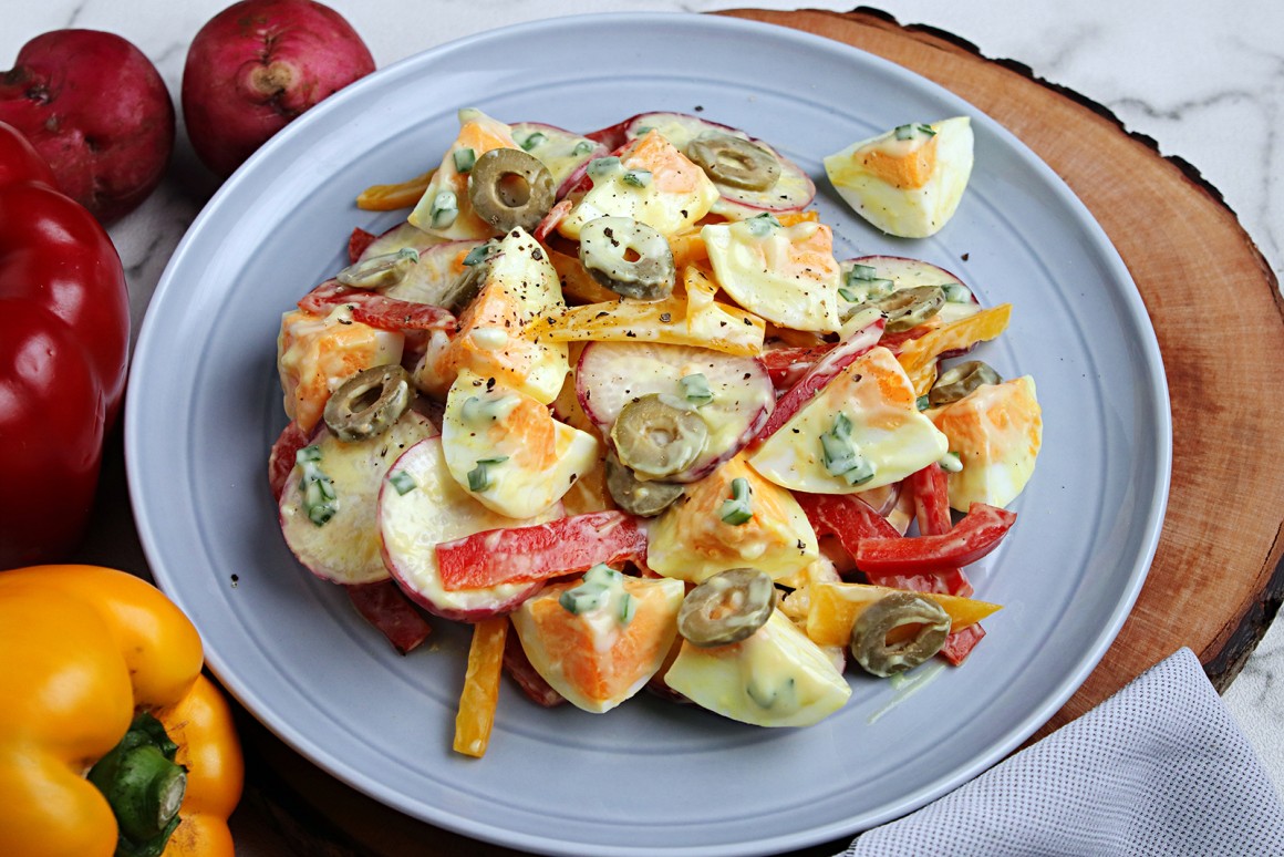 Eiersalat mit Oliven - Rezept
