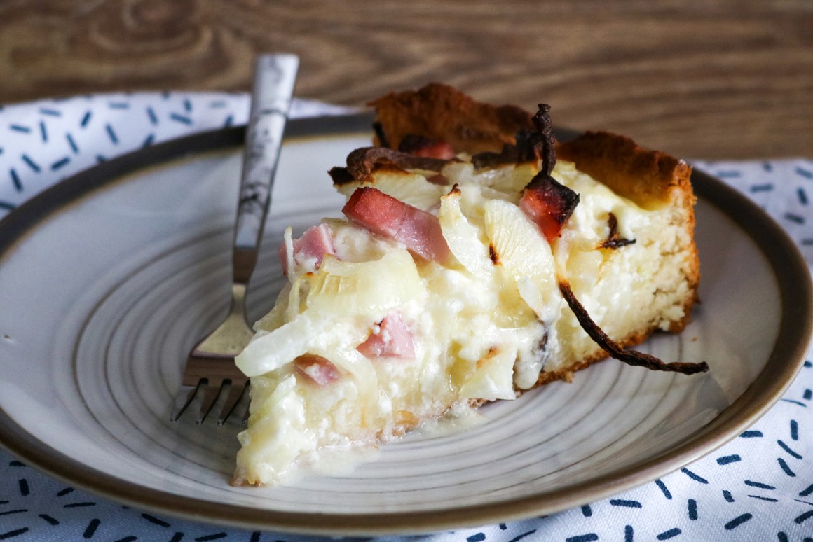 Zwiebelkuchen ohne Hefe