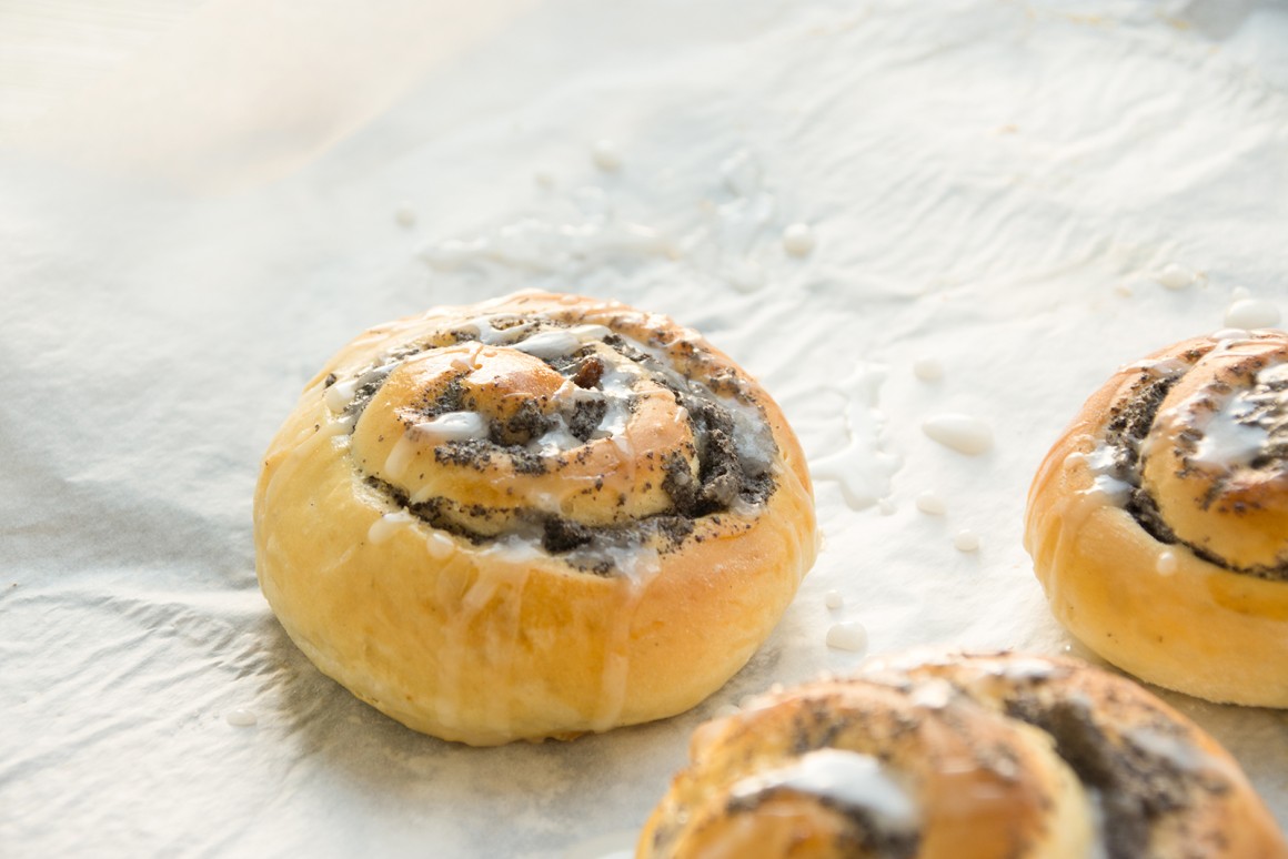Mohn-Pudding-Schnecken