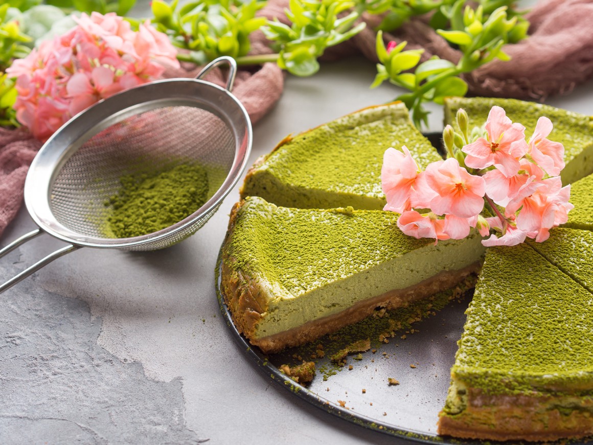 Matcha-Cheesecake
