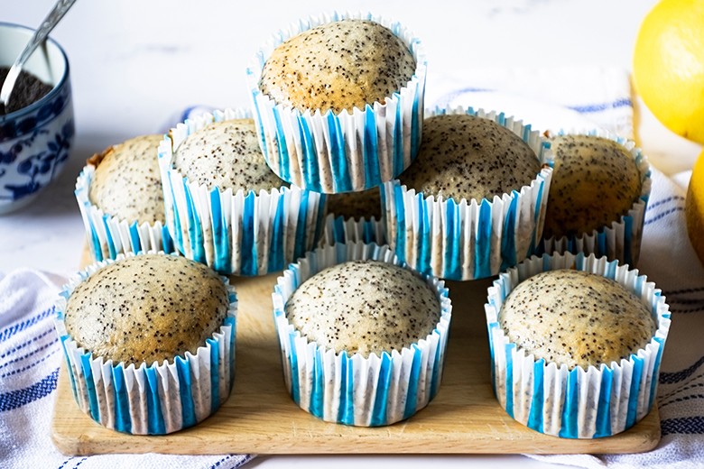 Vegane Zitronen-Mohnmuffins