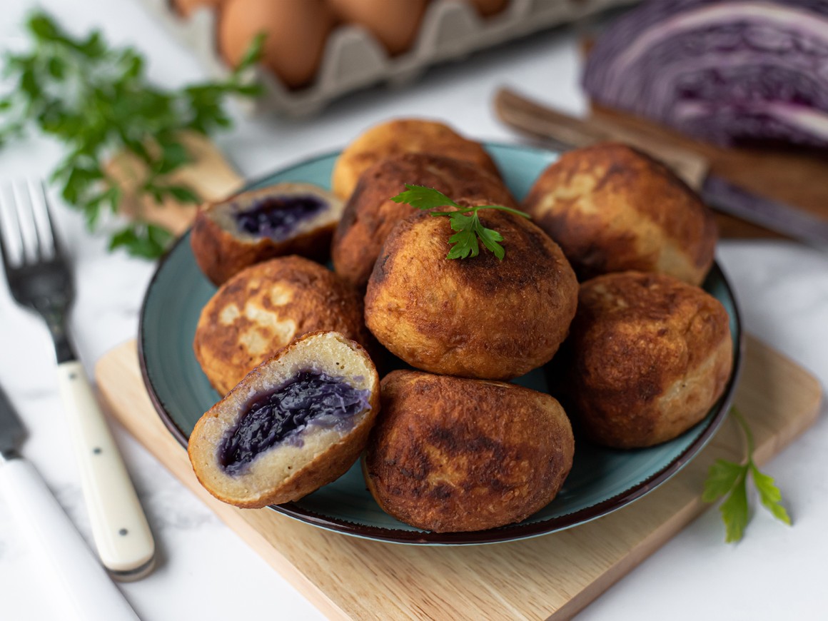Einfache Rotkohlknödel