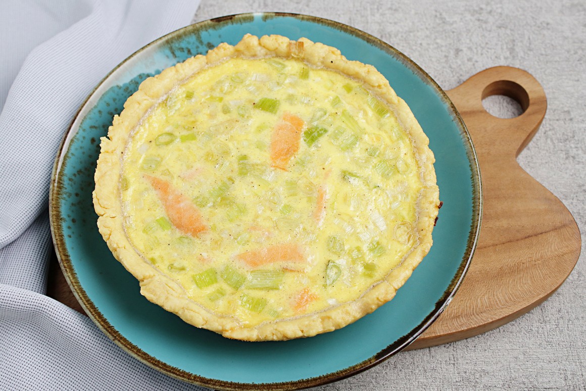 Lauchtorte mit Lachs