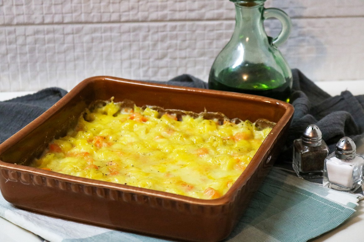 Kartoffelgratin mit Gemüse - Rezept