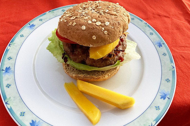 Exotischer Hamburger