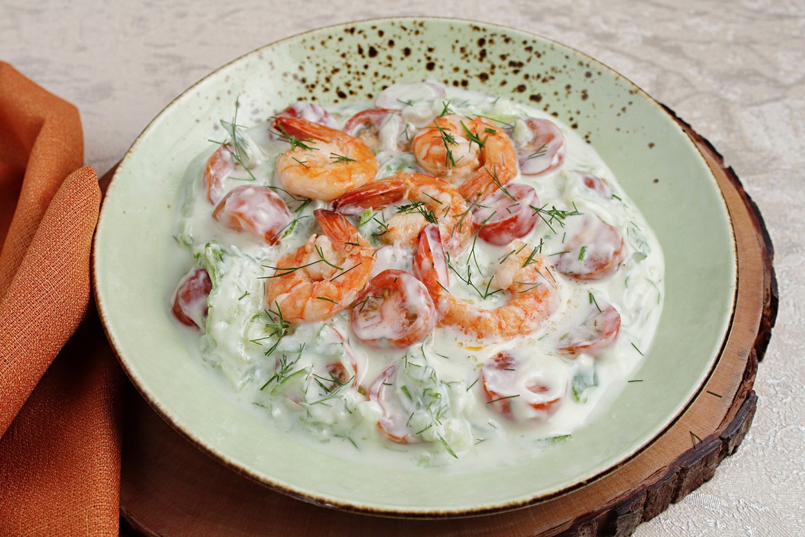 Gurkenkaltschale mit Shrimps